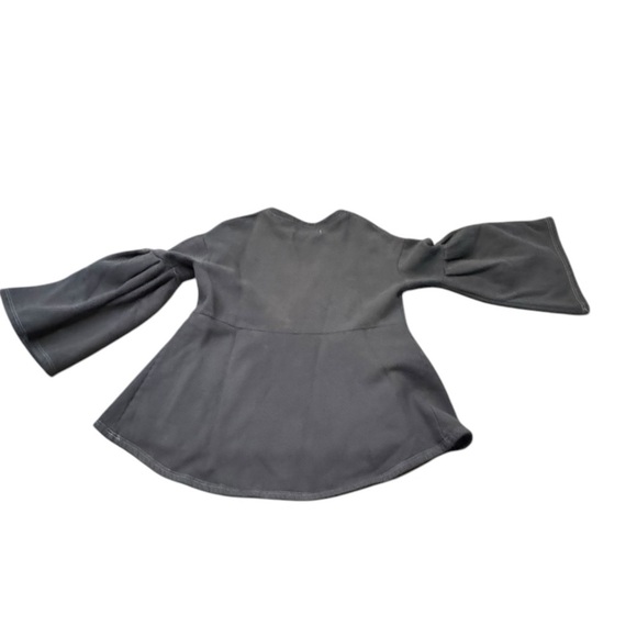 Free People gray Bell Sleeve sweatshirt tunic small EUC - Picture 2 of 5